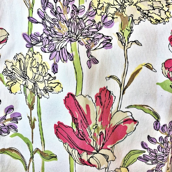 ANN TAYLOR LOFT Riviera Marisa Crop Pants Ankle Floral Stretch Cropped Capri- 8P - Picture 3 of 5